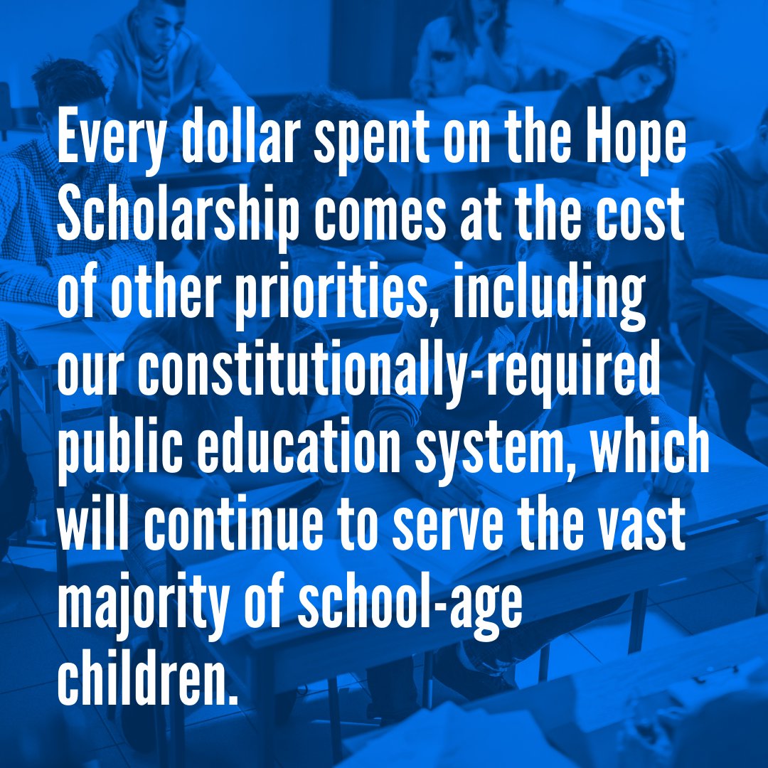 Regardless of expansions of the Hope Scholarship, the vast majority of school-age children will continue to be educated in our public school system, which will have fewer resources as a result. Read the full report here: wvpolicy.org/wp-content/upl…