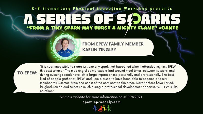 Last drop of 23’! Check out our December issue 📰 of⚡️A Series of Sparks⚡️feat. Kaelin Tingley! Read how she attended EPEW last year for the 1st☝🏾time & how much of an impact 🧠 it was to her both personally🫂 & professionally 👩🏽‍🏫 ! Kaelin came to EPEW to learn, & left w/family!