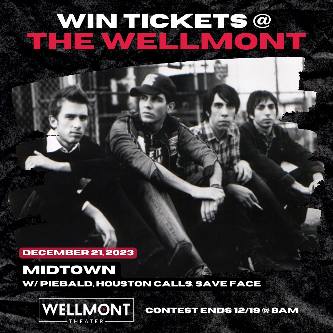 Enter to win a pair of tickets to see Midtown (@midtown) in Montclair, NJ on December 21! Contest ends 12/19 @ 8AM ET. ➡️ Enter here: gleam.io/WfEQE/midtown-… ⬅️ #thewellmont #wellmonttheater #montclairnj #livemusic #ticketgiveaway #ticketcontest