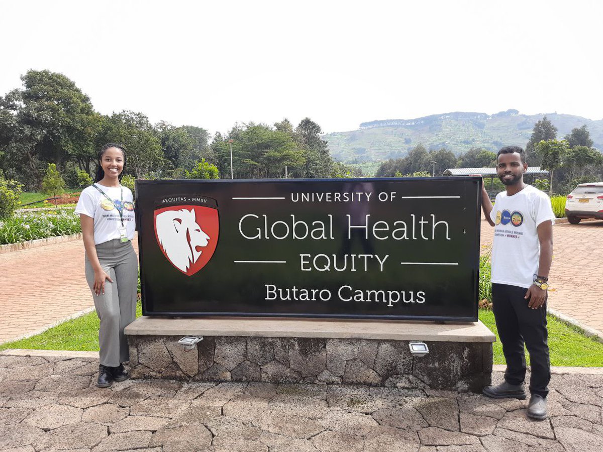 The winners of the 2nd and 3rd rounds of the Yetena Weg Roha Article Writing Competition had the incredible opportunity to visit the University of Global Health and Equity (UGHE) in Rwanda! 🇷🇼 

A heartfelt thanks to the UGHE staff for organizing this insightful visit, allowing