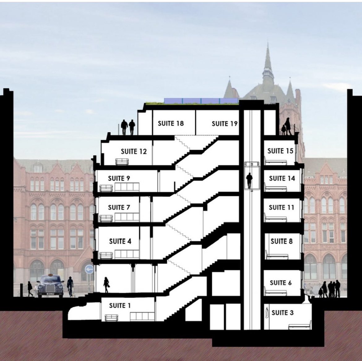 Aparthotel, Chancery Lane…planning pre-application submitted for this 20 suite hotel in a tardis like townhouse in The City of London. 

#hotel #aparthotel #chancerylane #centralline #cityoflondon #EC4 #london #londonlife #londonarchitect #architect #architecture