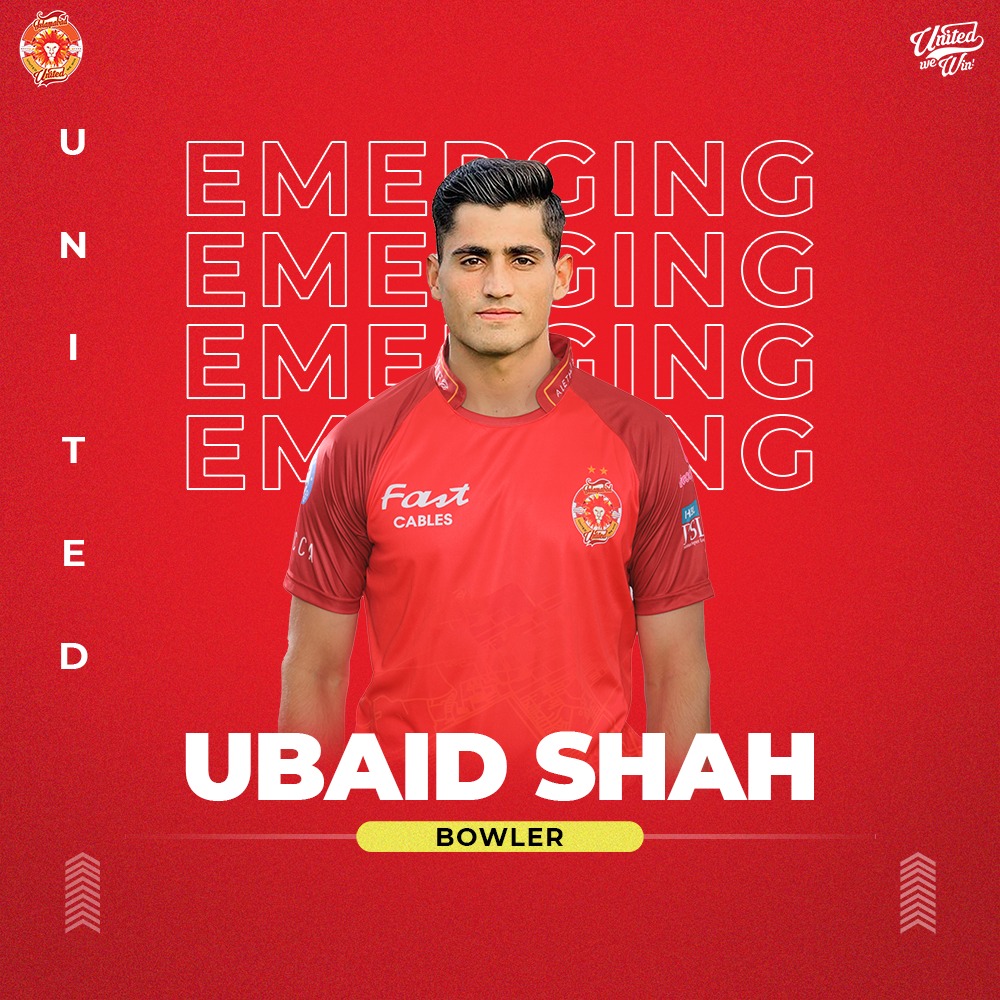 🔥 Trio Unleashed! Welcoming the third Shah brother, Ubaid Shah, to #ISLU, joining Naseem and Hunain. This fast-bowling trio is set to create a storm on the field! 🌟 #UnitedWeDraft #DraftedVictory #UnitedWeWin #HBLPSLDraft