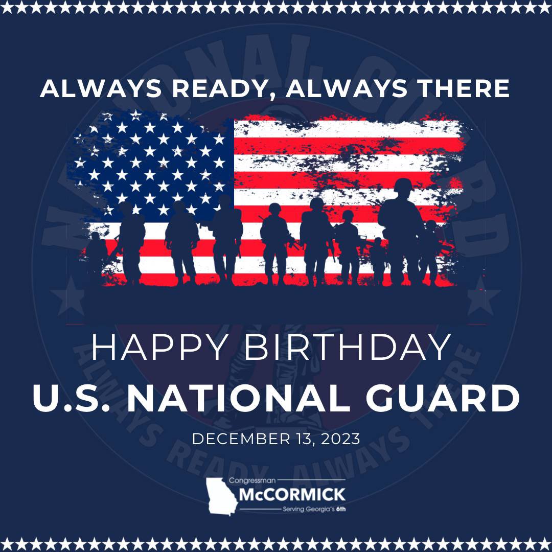Happy 387th Birthday to the United States National Guard! Thank you for protecting our communities and standing strong for America, especially in these difficult times. #AlwaysReadyAlwaysThere