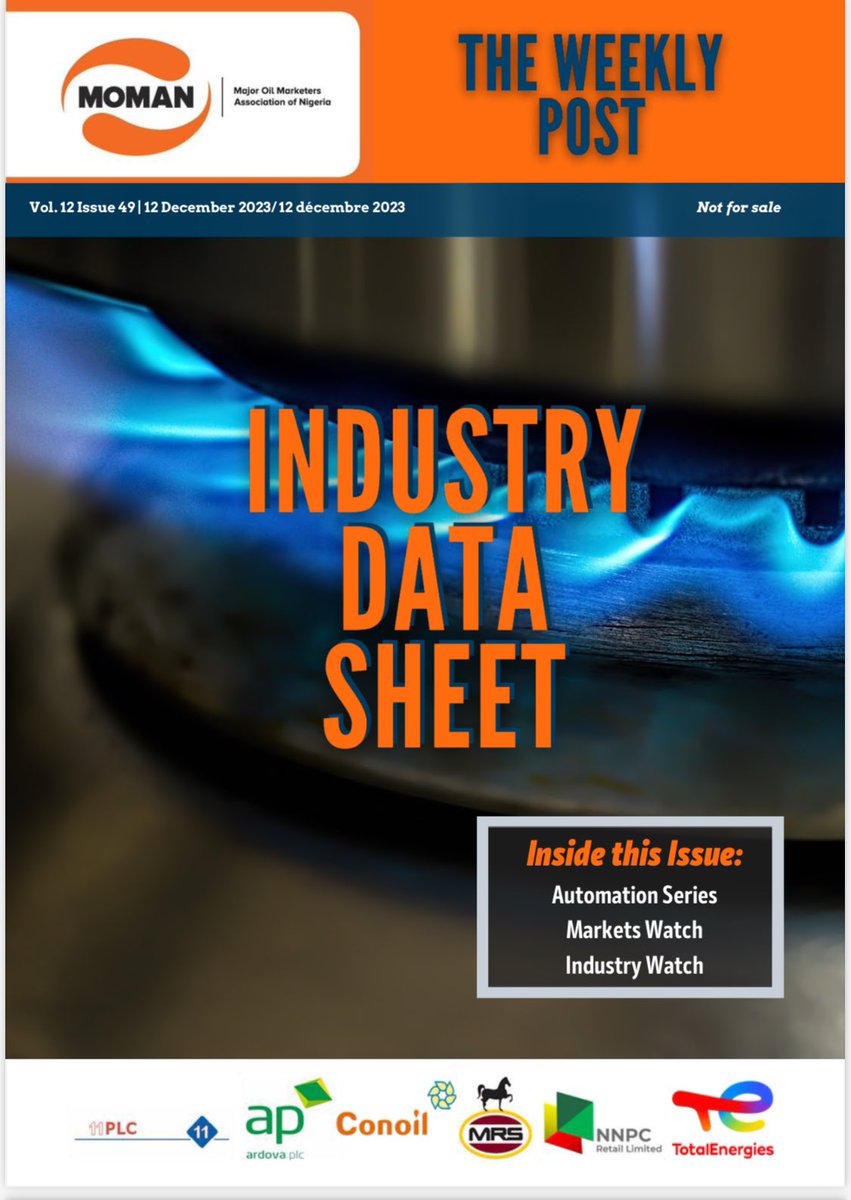 meman_info's tweet image. Industry Data Sheet - The Weekly Post
#MOMAN
#BetterTogether
#TheWeeklyPost
#datasheet
#petroleumindustry
#Nigeria
@EpumpAfrica