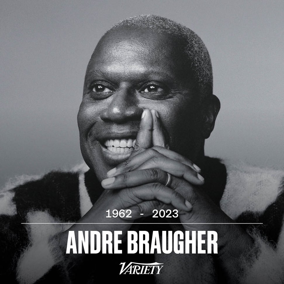 Beyond heartbroken. Andre Braugher was everything. Literally our favorite. Since Glory. Then Homicide, simply the best. Brilliant. Ferocious. Kind. Inimitable. Thank you, Sir. Rest in Peace, King. 🙏🏾💔🕊️