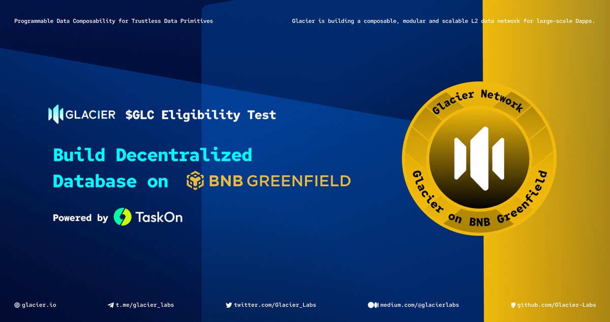 Glacier Network 🧊 $GLS (@glacier_labs) on Twitter photo 🔥Glacier $GLC Eligibility Test is LIVE on <a href="/taskonxyz/">TaskOn | Ultimate Web3 Community Growth Platform</a>
✅Claim your #TaskOnRewards
✅Join the Incentivized #Campaigns
✅Unlock $GLC #Airdrops Eligibility
👉rewards.taskon.xyz/campaign/detai…
#TaskOn #Giveaways #TaskOnCampaign 🔥Glacier $GLC Eligibility Test is LIVE on <a href="/taskonxyz/">TaskOn | Ultimate Web3 Community Growth Platform</a>
✅Claim your #TaskOnRewards
✅Join the Incentivized #Campaigns
✅Unlock $GLC #Airdrops Eligibility
👉rewards.taskon.xyz/campaign/detai…
#TaskOn #Giveaways #TaskOnCampaign