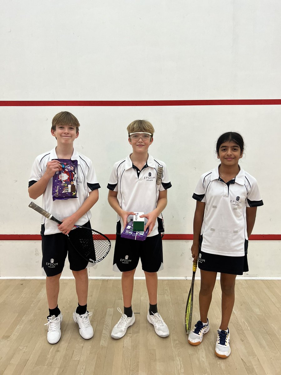 Epsom College Squash (@epsomc_squash) on Twitter photo Lower School Christmas Squash Competition <a href="/EpsomC_LowerSch/">EpsomC_LowerSchool</a>
Well done to George, Freya and Jake for reaching the finals🎄🏆 Lower School Christmas Squash Competition <a href="/EpsomC_LowerSch/">EpsomC_LowerSchool</a>
Well done to George, Freya and Jake for reaching the finals🎄🏆