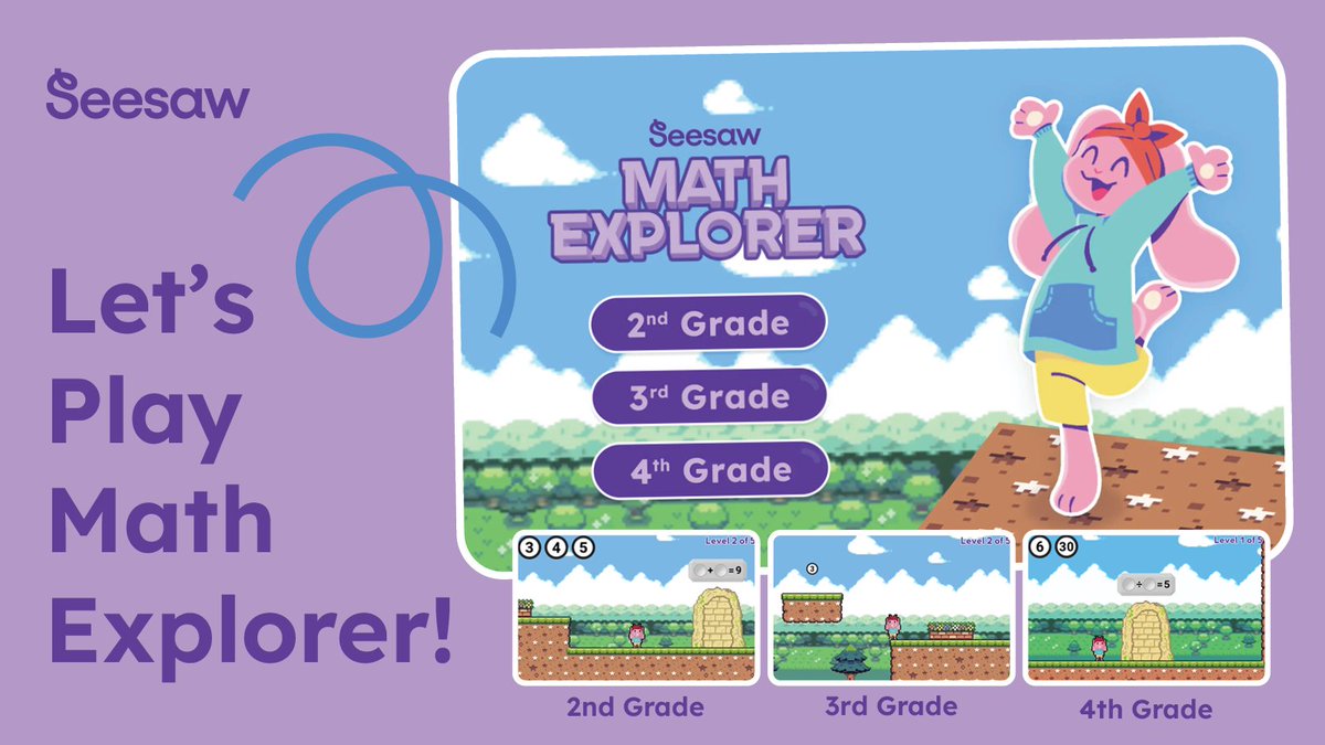 A free fun math game, just in time for the holiday season?! 🙋🏽‍❄️ Math Explorer is an interactive game where students collect numbers to build number sentences and practice key math skills... all while having a blast. 🎉 seesaw.com/math-explorer?…