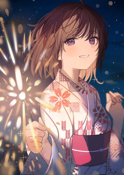 「fireworks yukata」 illustration images(Latest)