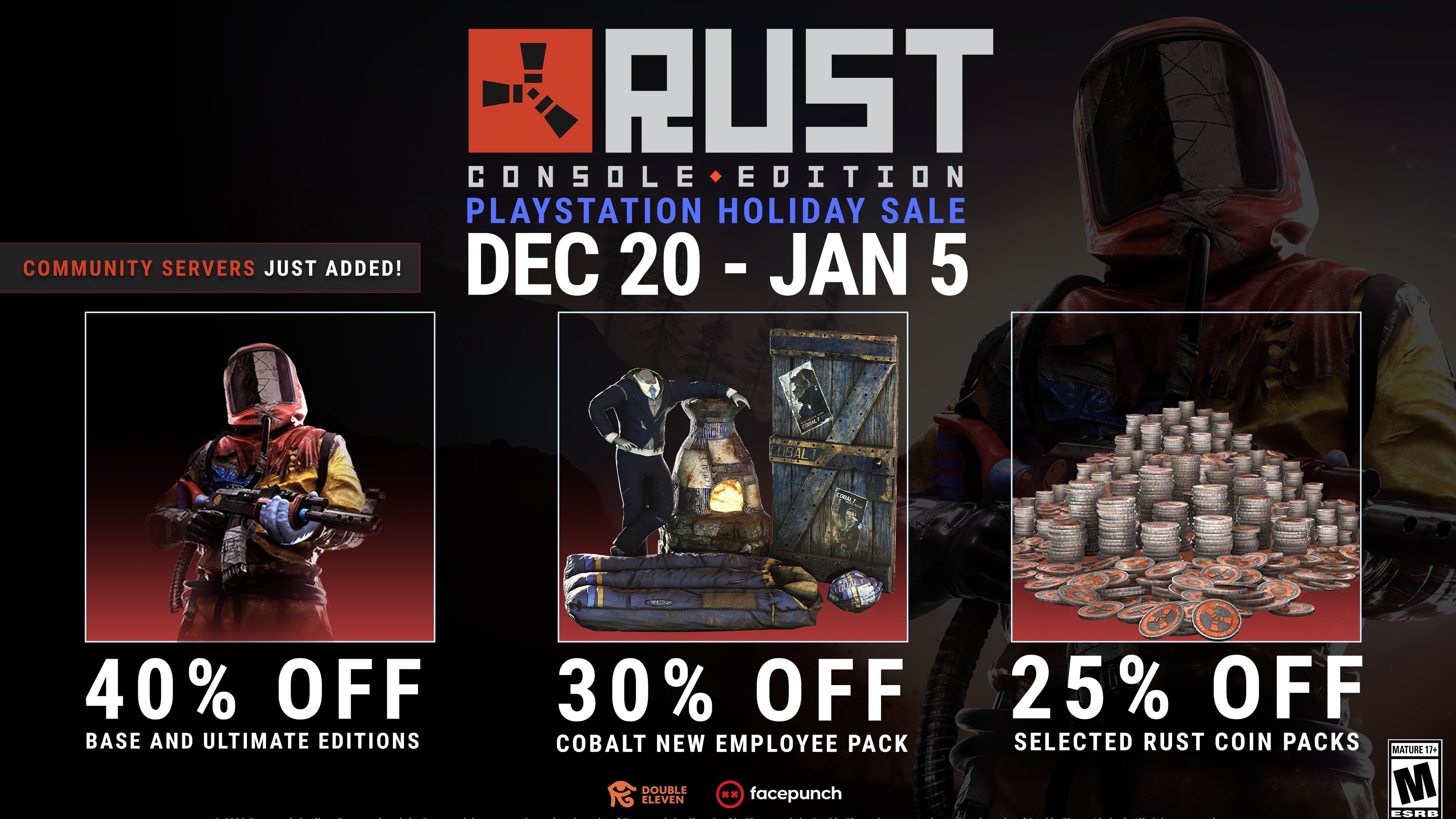 Rust Console Edition on X: On PlayStation - from January 3rd to January  17th, the Deluxe edition of Rust Console Edition is 40% off! Don't miss the  opportunity👀  / X