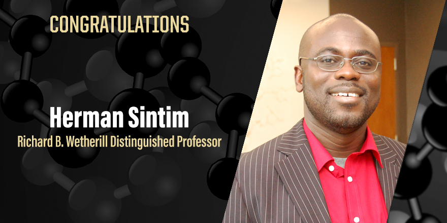 Congrats to Dr. Sintim on his promotion to @LifeAtPurdue Distinguished Professor!