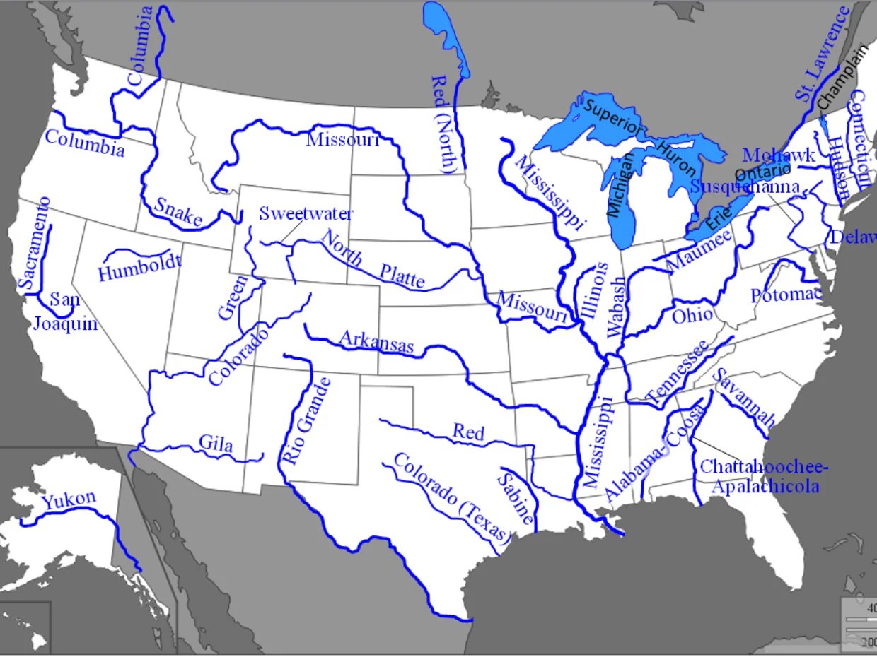 largest rivers in the united states