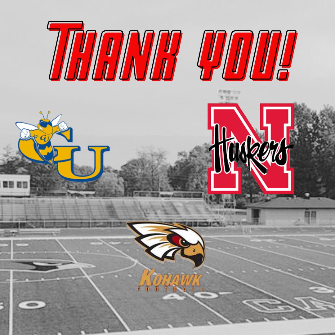 Thank you to the following schools for coming and talking about Newton Cardinal Football.  We appreciate you taking the time to talk about our players. #cfla #redpride