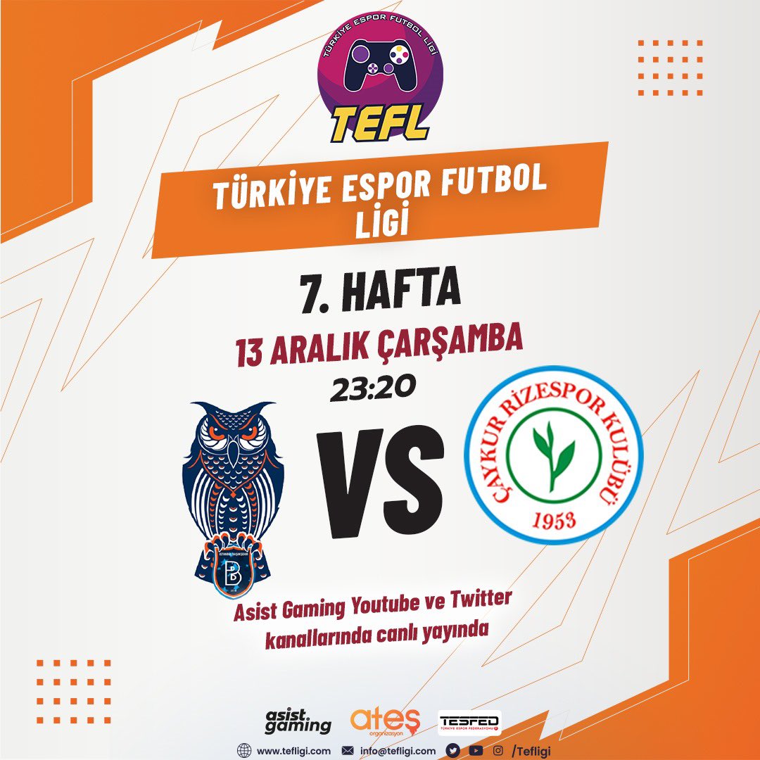 Çaykur Rizespor Espor (@crizeespor) on Twitter photo 🔥Rize‘nin maçı var🔥
Bu akşam ki <a href="/tefligi/">Türkiye Espor Futbol Ligi</a> maçımızda #deplasman da @ibfk2014e karşı mücadele edeceğiz !!
Desteğinizi akşam canlı yayında görelim 💪💙💚
#3puan #çaykur #rizespor #atmaca #tefl #espor #eafc 🔥Rize‘nin maçı var🔥
Bu akşam ki <a href="/tefligi/">Türkiye Espor Futbol Ligi</a> maçımızda #deplasman da @ibfk2014e karşı mücadele edeceğiz !!
Desteğinizi akşam canlı yayında görelim 💪💙💚
#3puan #çaykur #rizespor #atmaca #tefl #espor #eafc