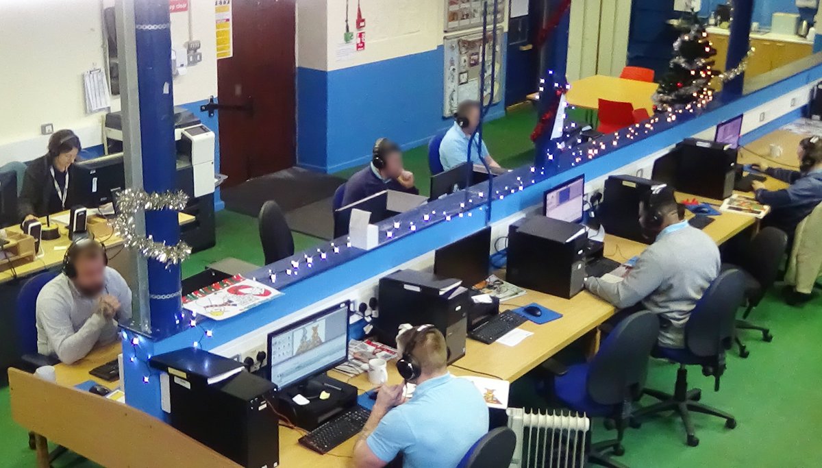 Our prisoner team editing Christmas stories received from prisons nationwide.  They've done over 600 in November &amp; December. Well done lads! Hopefully all the families will receive theirs in time for Christmas 📷