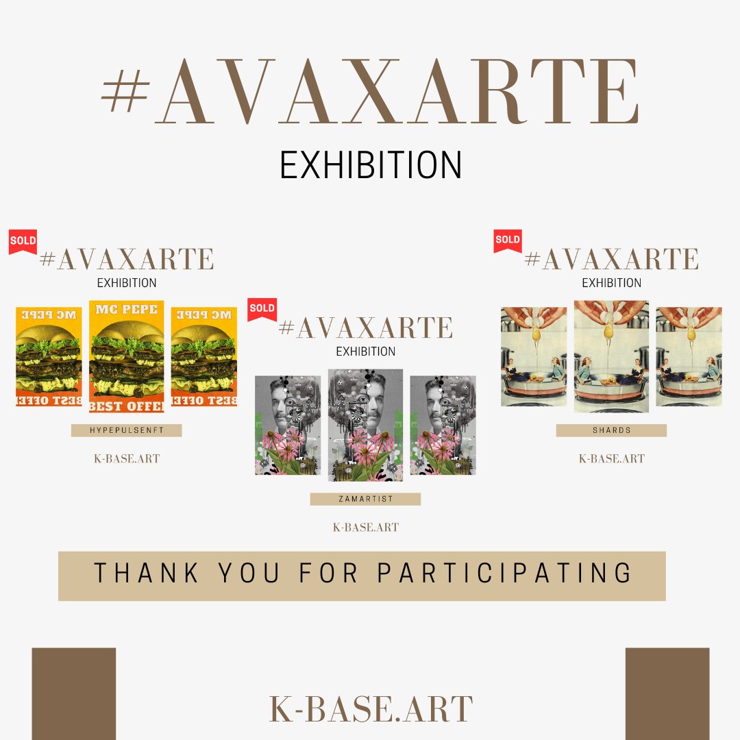 Kollector_token's tweet photo. #AVAXARTE EXHIBITION IS CLOSED
Thank you to all artists for this amazing journey!
Thank you @B3Art_
@co1born & @zero________one thank you , maybe next time you will have time to join us !😉🫡
AMAZING experience for all - hope everyoane enjoined this exhibition! https://t.co/MvDN5iwdWT