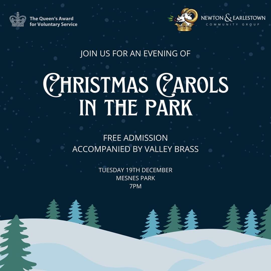 🎄 🎶 Carols in the Park with Valley Brass Band 🎺 🗓️ Tuesday 19th December ⏰ 7pm 📍 Mesnes Park 🥧 FREE MINCE PIES! #community #lovenlw