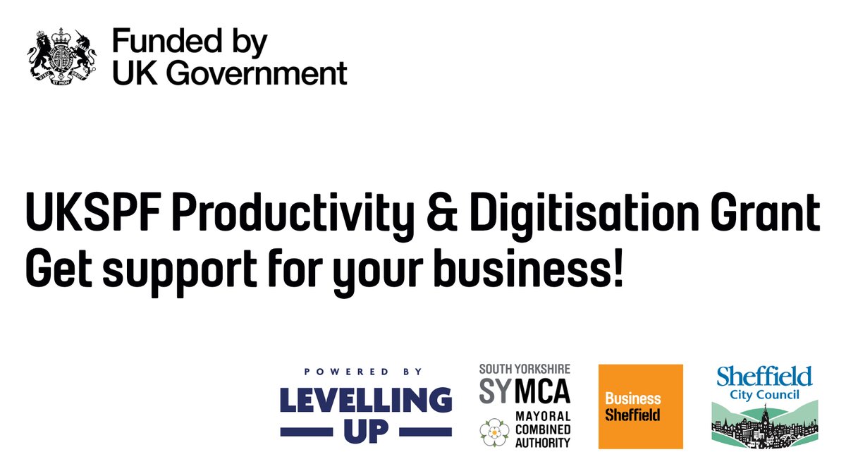 With the Productivity and Digitisation Grant, you could upgrade digital systems, invest in new software and more to help you run your business more efficiently. Learn more on our website: sheffield.gov.uk/productivity-g…