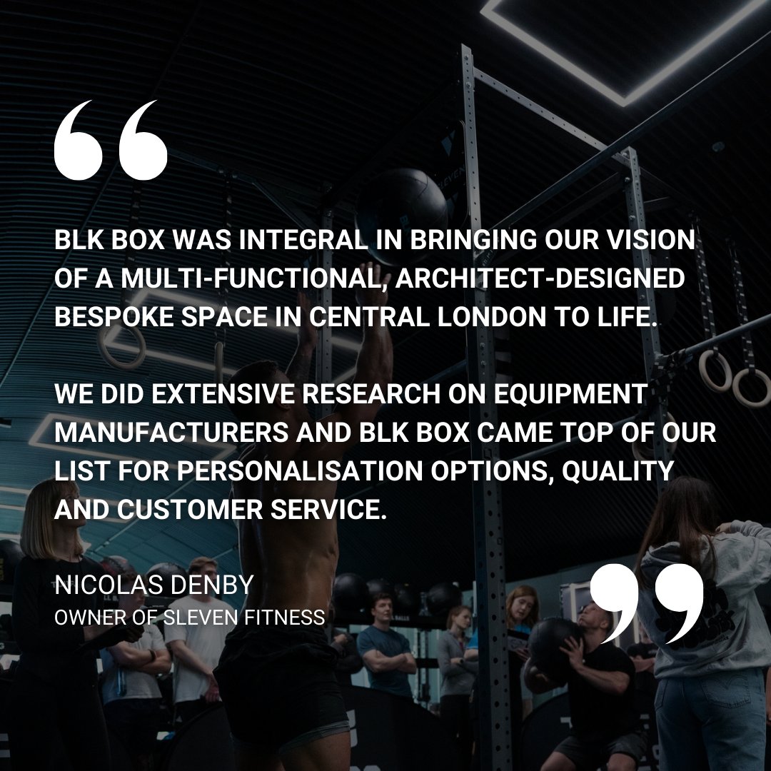 ⭐️ Client Feedback ⭐️ Sleven is a training facility based in Vauxhall. This arch facility is fully kitted out with BLK BOX and features a custom rig, giving their clients the best possible experience as soon as they walk through the doors of this impressive space. #BuiltBetter