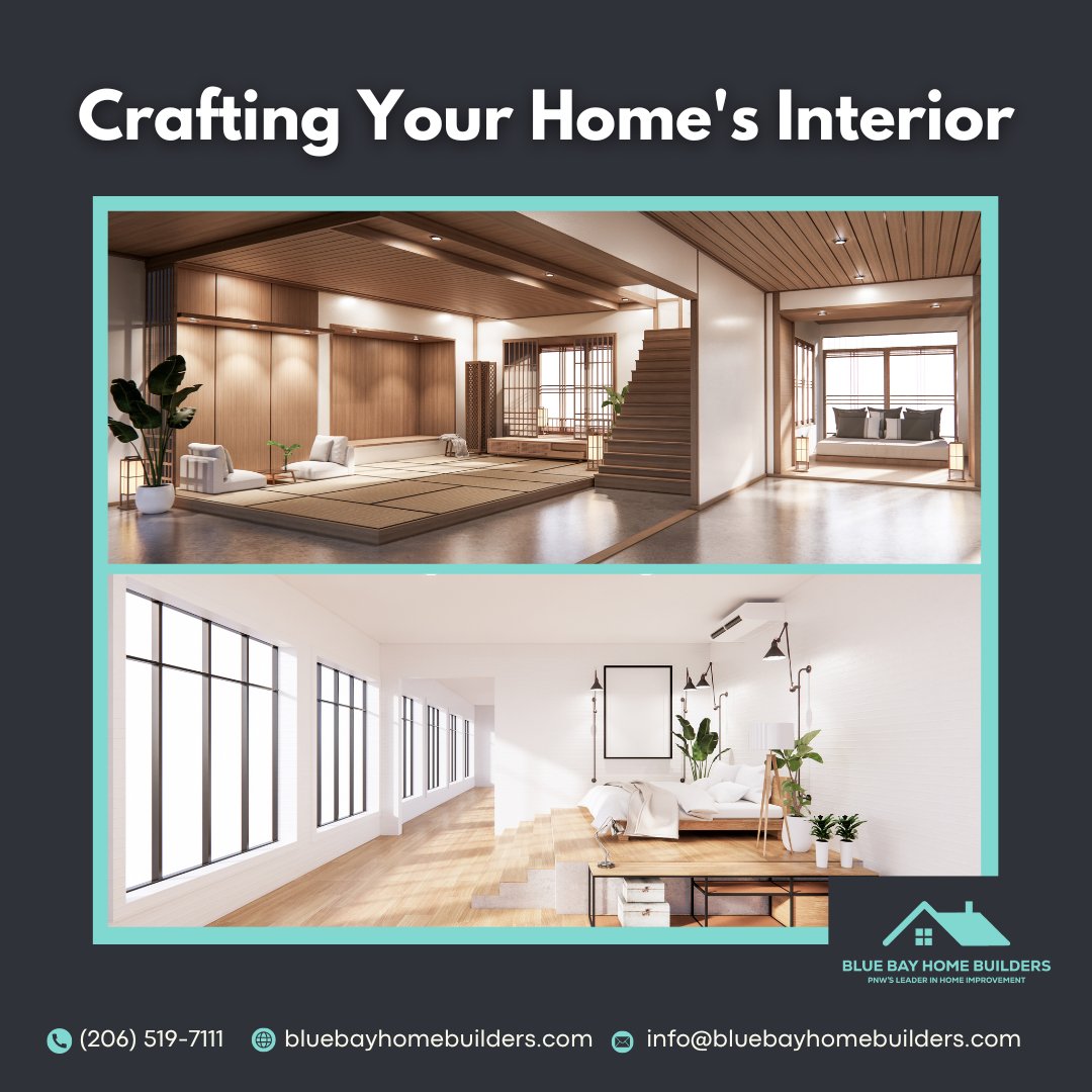 Design and build your interior space with Blue Bay's expertise. Contact us to start your project! #InteriorDesign #CustomSpaces #ExpertBuilders