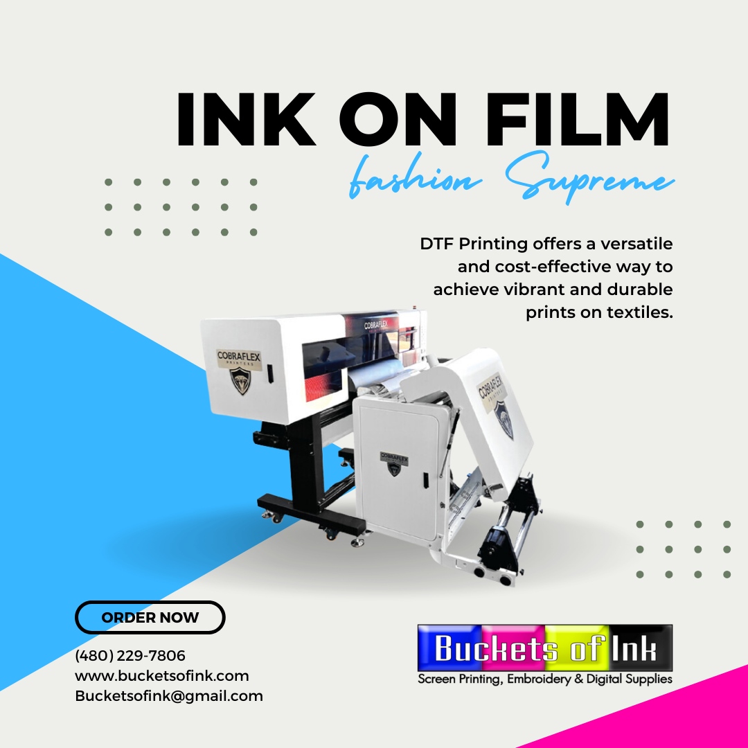 Fashion meets supreme with Ink on Film in DTF Printing! 

🌟💃 Elevate your textile creations with a versatile and cost-effective printing solution. 

From film to fabric, we've got your style covered. 

#FashionSupreme #InkonFilm 

🌐 bucketsofink.com