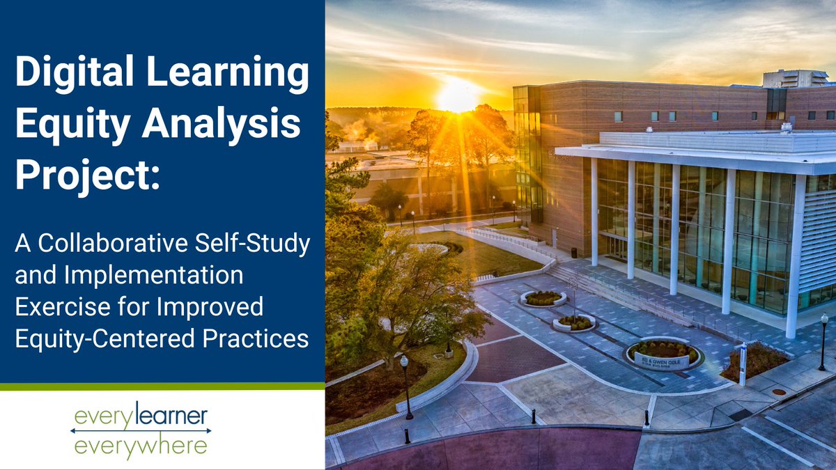 New #Faculty Resource ✨ The Digital Learning #EquityAnalysis Project: A Collaborative Self-Study &amp; Implementation Exercise for Improved #EquityCentered Practices shares #educators' outcomes from training on promoting #equity in #digitallearning. Download: ow.ly/q8Xc50QhWlx