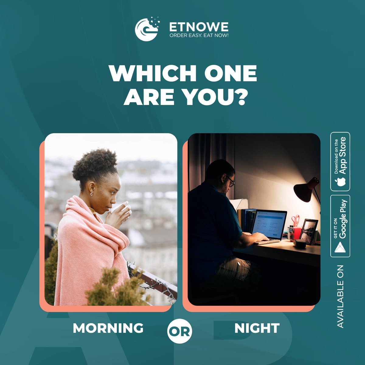 Whether you're a morning person or a night owl, ETNOWE is always here for you...our team is dedicated to meeting your grocery needs at any hour.  

Simply use the code GIVETHANKS and enjoy 20% off all orders!

#247grocery #etnowe #grocerydeals #247service #nightowl