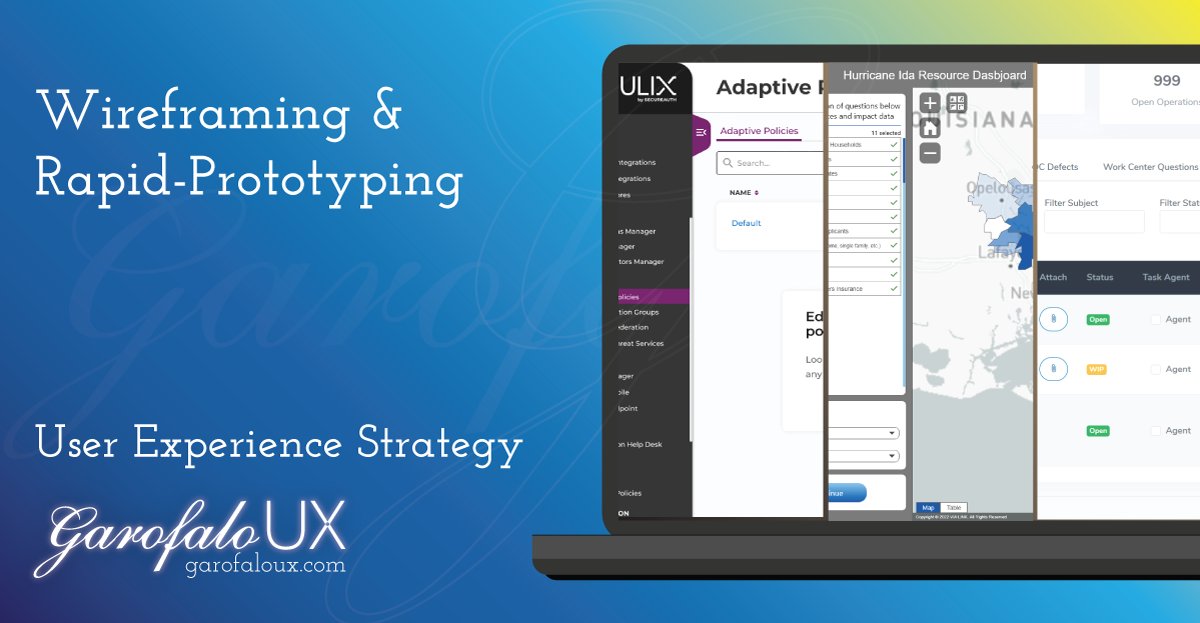 Wireframing & Rapid-Prototyping. User Experience Strategy.
garofaloux.com #ux #userexperience #uxdesign #enterpriseUX #UXaaS
#uxstrategy #uxconsulting #leanux #agileux #designthinking #uxsandiego
#userexperiencedesign