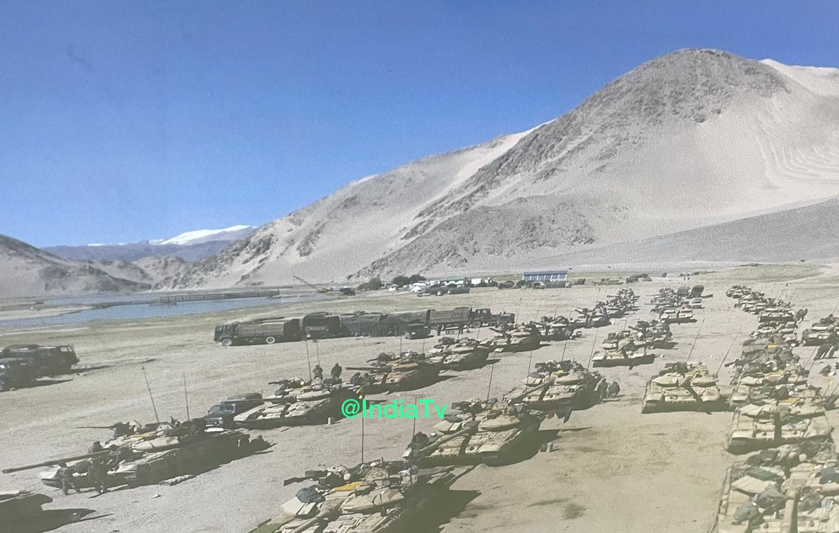 PakDefTeam's tweet image. #IndianArtillery base near Muth in Eastern #Ladakh. 254 (I) Armd. Bde. (Snow Leopard Bde) of XIV Corp is also deployed here between the garrisons in #Muth and #Tarchit