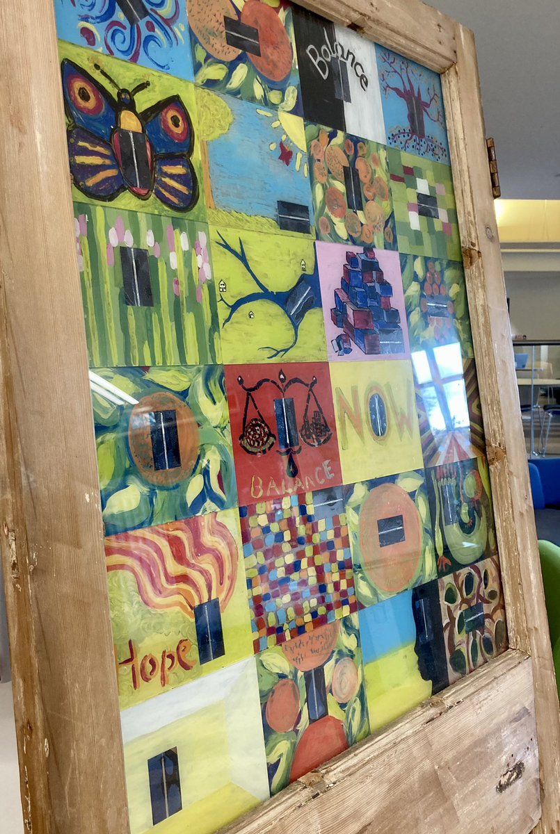 Last chance to see this amazing solar door tomorrow in the hub, kindly lent to @marjonuni by @OurArtAndEnergy for the ‘Just Picture it!’ exhibition. @ProfDcotton