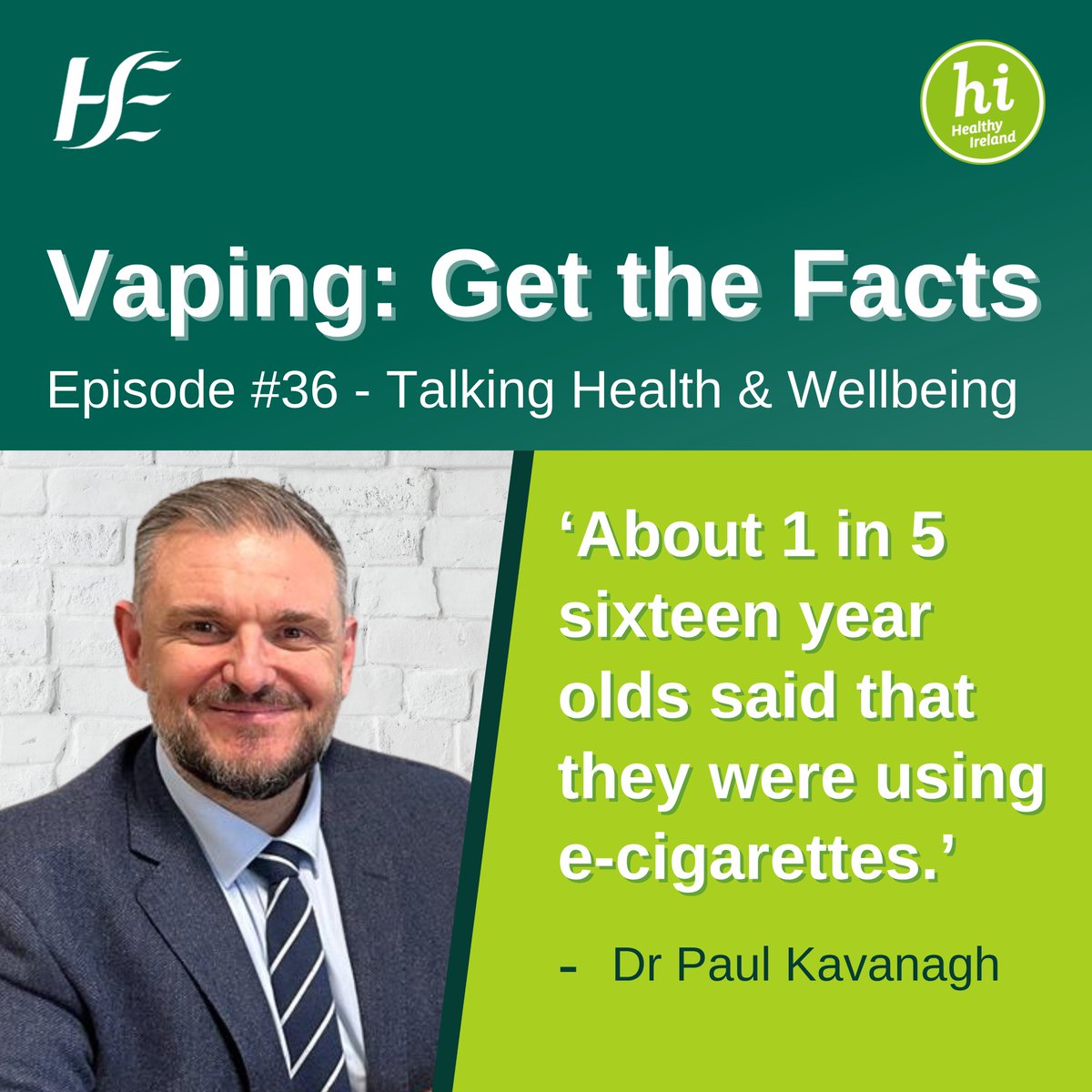 Have a listen to our latest #podcast as we focus on #Vaping and highlight some facts on the issue: hsepodcasts.podbean.com/e/36-vaping-ge… You can access some of our free information resources on this issue in the podcast information section. #TalkingHealthandWellbeing