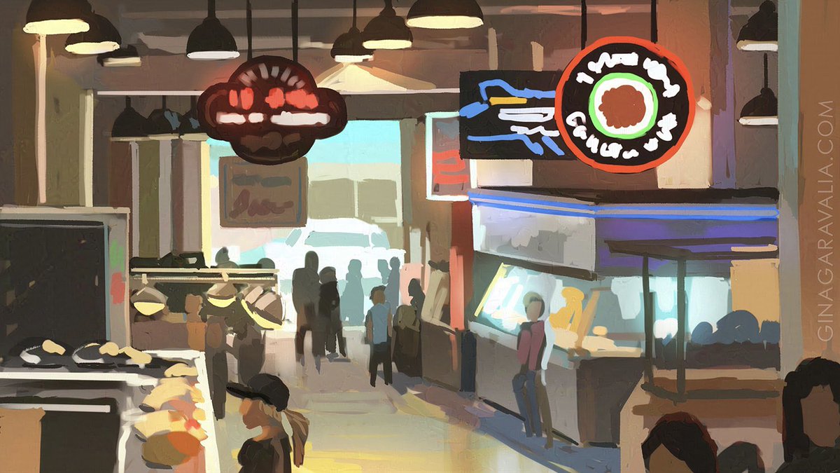 Pleinair sketch at Grand Central Market this past weekend ✨