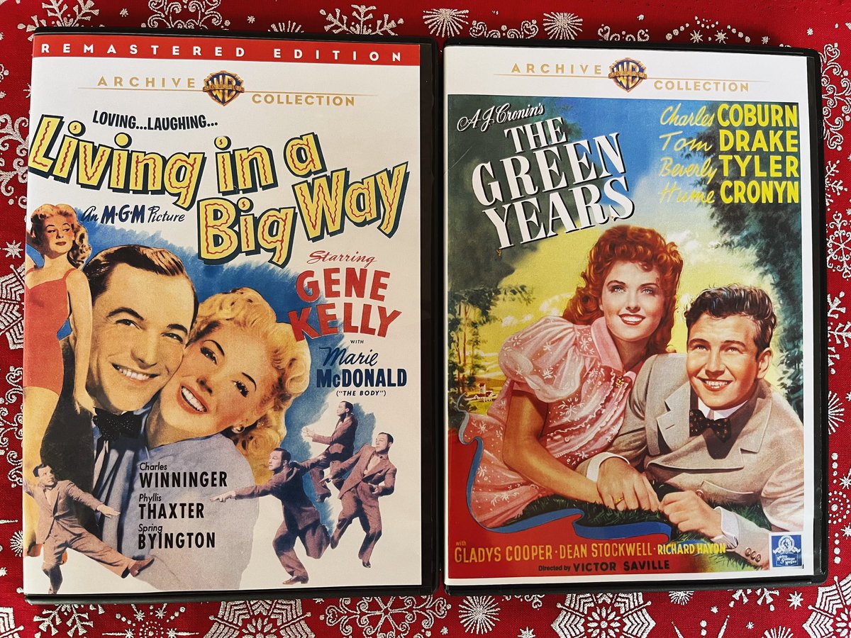 Some early Christmas presents from a friend! I love watching old movies 💜 #oldhollywood #christmasinjuly #livinginabigway #thegreenyears #dickpowell #ellendrew #genekelly #mariemcdonald #tomdrake