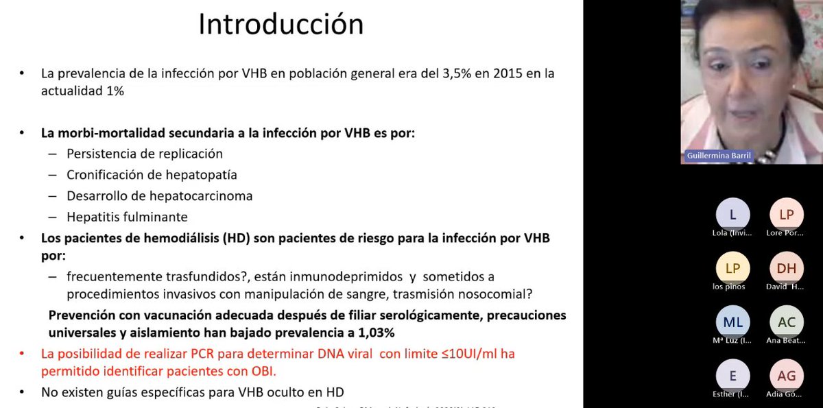 Fundación Renal Española (@fundacionrenale) on Twitter photo 📌La Dra. <a href="/Guiller64067647/">Guillermina Barril</a> nefróloga del Hospital Univ La Princesa y coordinadora del Grupo de <a href="/SENefrologia/">S.E.N. Nefrología</a> sobre virus en Diálisis ha impartido hoy la sesión clínica organizada por la Fundación...
📌'Problemática actual del virus B oculto en pacientes en hemodiálisis'
Hilo 👇 📌La Dra. <a href="/Guiller64067647/">Guillermina Barril</a> nefróloga del Hospital Univ La Princesa y coordinadora del Grupo de <a href="/SENefrologia/">S.E.N. Nefrología</a> sobre virus en Diálisis ha impartido hoy la sesión clínica organizada por la Fundación...
📌'Problemática actual del virus B oculto en pacientes en hemodiálisis'
Hilo 👇