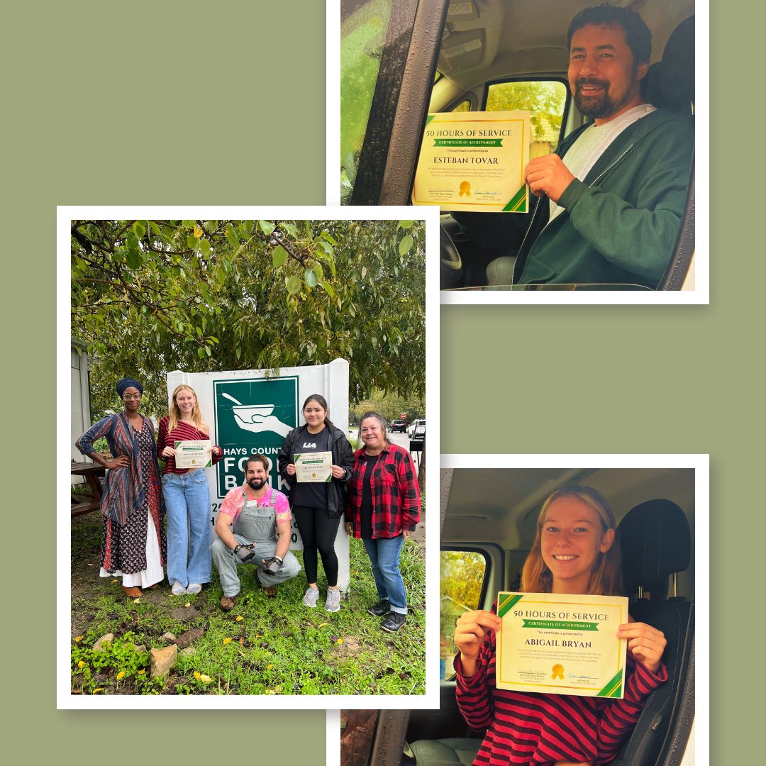 We had great TXST Social Work Students this semester!

From rescuing food, to assisting with check-in at distributions, your hard work made a difference in our community.

If you are interested in an internship with HCFB, email your resume to volunteers@haysfoodbank.org!
