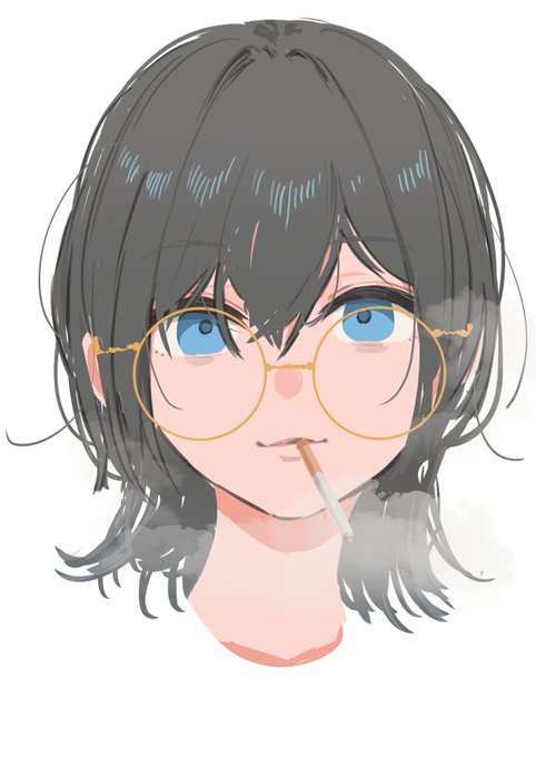 「yellow-framed eyewear」 illustration images(Latest｜RT&Fav:50)