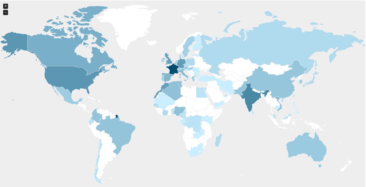 >770 participants from 75 countries for the MOOC advanced #NMR taught by R. Schneider, @PatGiraudeau, @luisaciobanu and @GuerardelY, broadcasted on @FunMooc  and sponsored by @univ_lille 
fun-mooc.fr/en/courses/adv…
#NMRchat #FrenchBigScience @infranalytics @fst_univlille @UCCS_8181