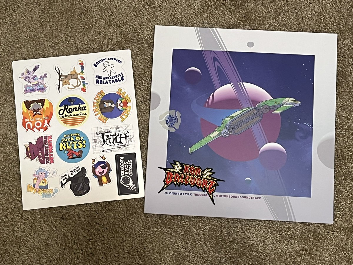 received my <a href="/MissionToZyxx/">MISSION TO ZYXX</a> record and swag!! trying and failing to not freak out about it!!!!