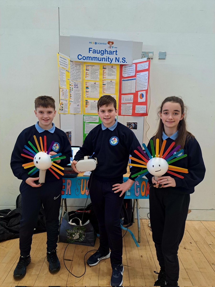 Faughart Community National School (@faughartcns) on Twitter photo These clever environmentalists have just won the <a href="/Intel_IRL/">Intel Ireland</a> Regional Mini Scientist finals in TU Dublin for their project on creating Virtual and Augmented Reality Games to raise awareness of the #SDGs in a fun and effective way. #STEM <a href="/cnsireland/">CNS Ireland</a> <a href="/LouthMeathETB/">Louth and Meath ETB</a> <a href="/DCUCMS/">DCU Changemaker Schools Network (DCU CSN)</a> These clever environmentalists have just won the <a href="/Intel_IRL/">Intel Ireland</a> Regional Mini Scientist finals in TU Dublin for their project on creating Virtual and Augmented Reality Games to raise awareness of the #SDGs in a fun and effective way. #STEM <a href="/cnsireland/">CNS Ireland</a> <a href="/LouthMeathETB/">Louth and Meath ETB</a> <a href="/DCUCMS/">DCU Changemaker Schools Network (DCU CSN)</a>
