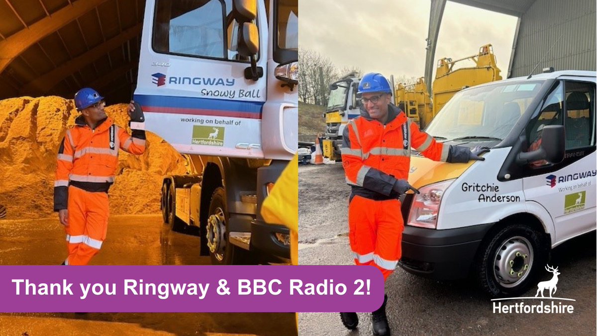 A big thank you to <a href="/Ringway_UK/">Ringway</a> and <a href="/BBCRadio2/">BBC Radio 2</a> for yesterday’s depot visit to unveil road gritter Snowy Ball and cycleway gritter Gritchie Anderson live on The Zoe Ball Breakfast Show! #GritterTwitter
