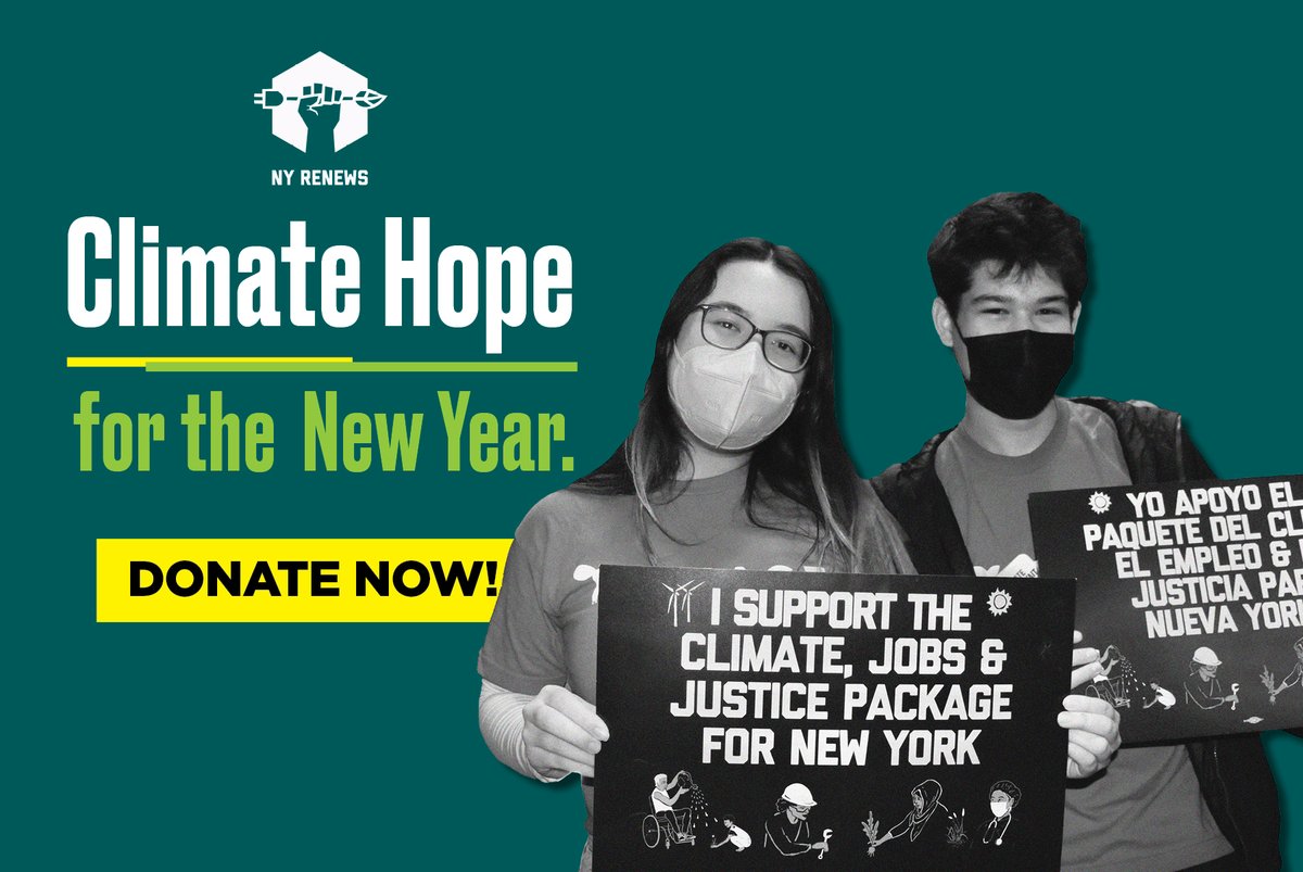 Make a donation to NY Renews today. Whether it’s $5, $25 or even $500, your gift will be doubled. Share the word and donate here: nyrenews.org/donate #nyrenews #DoubleYourGift #TeamClimateJustice