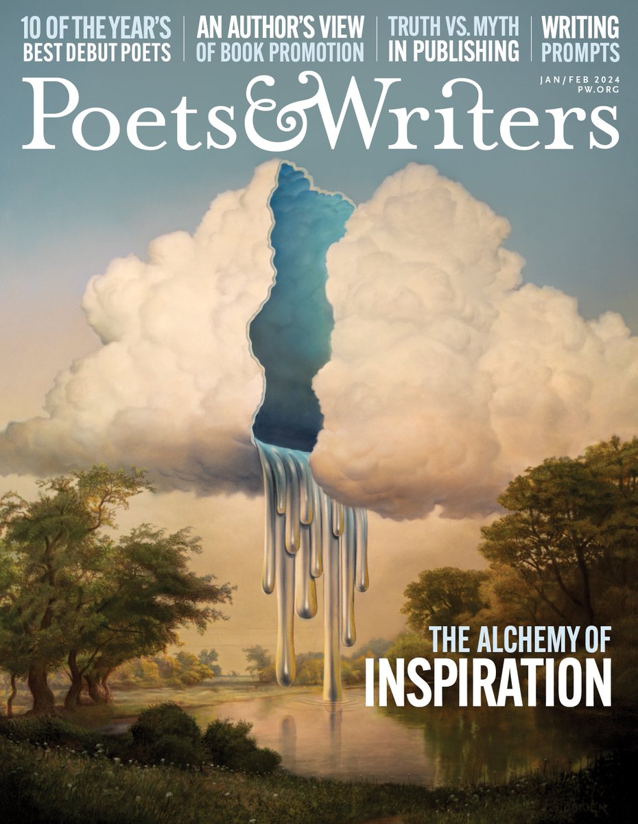poetswritersinc's tweet image. New issue, new features! At the heart of this issue: Essays from Lidia Yuknavitch, @miciahbay, @brendashaughnes, @LauraSpenceAsh, and Camille T. Dungy to inspire magic in your writing, and our annual celebration of debut poets! at.pw.org/JanFeb2024