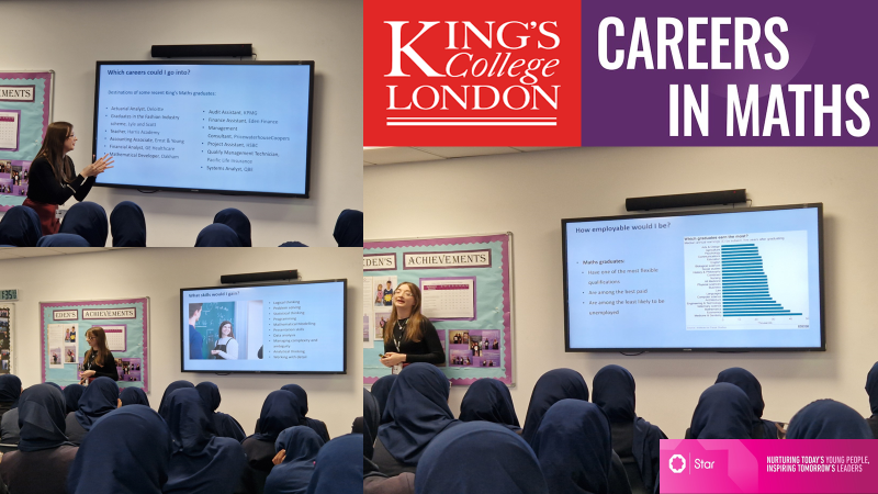 edengirlsslough's tweet photo. Thank you to our colleagues from @KingsCollegeLon  Maths department for coming in &amp; speaking to our Y11 pupils about studying Maths at university and the various careers linked with the subject. #CareersInMaths #WhyStudyMaths? #ThinkAhead #HigherEducation #MeaningfulEcounter https://t.co/3dkpkh90cj