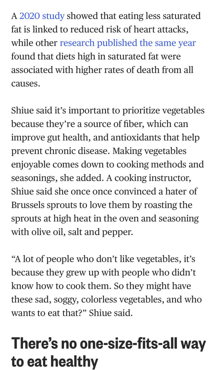 How fun to be quoted in this article on @nbcnews on my *personal eating habits*! If you follow me, my messaging is consistent- avoid ultra processed foods, love your veggies, and make every bite delicious! nbcnews.com/health/health-… #culinarymedicine #lifestylemedicine #spices