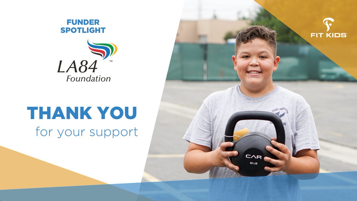A huge thanks to LA84 Foundation for their generous grant to support Fit Kids programs in the greater Los Angeles area! Their is to serve youth through sports, to increase knowledge of sports and its impact on people's lives. #makeadifference #physicalactivity #playequity