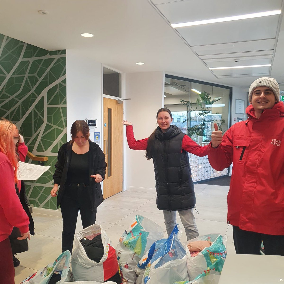Day 2 of deliveries complete. ✅ We have been extremely busy and this photo perfectly captures the chaos. We are working tirelessly until the very last minute to ensure that our deliveries are perfect for our families. 😂 Thanks to everyone who has donated to our #WinterWarmer.