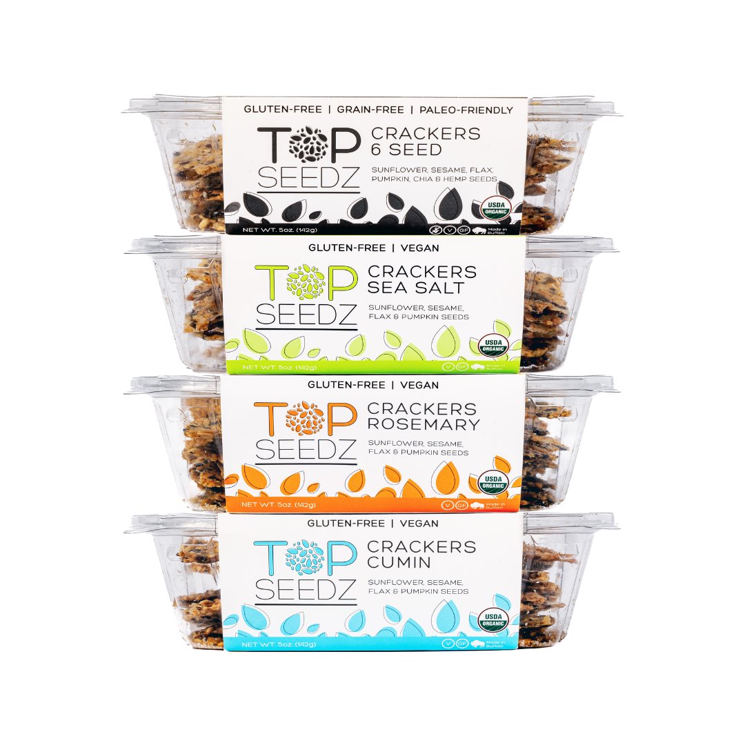 Thrilled to shine a spotlight on a local gem! <a href="/Top_Seedz/">Top Seedz</a>, born in Buffalo, NY, crafts quick, nutritious, and irresistibly tasty crackers that cultivate love with every crunch. 🌾💚 #TopSeedz #BuffaloBorn