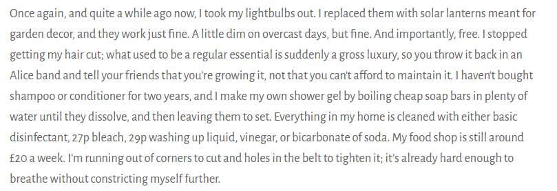 LegalGengar's tweet image. Remember: Boiling down soap and unscrewing lightbulbs in July 2022, when she actually earned £3,000.