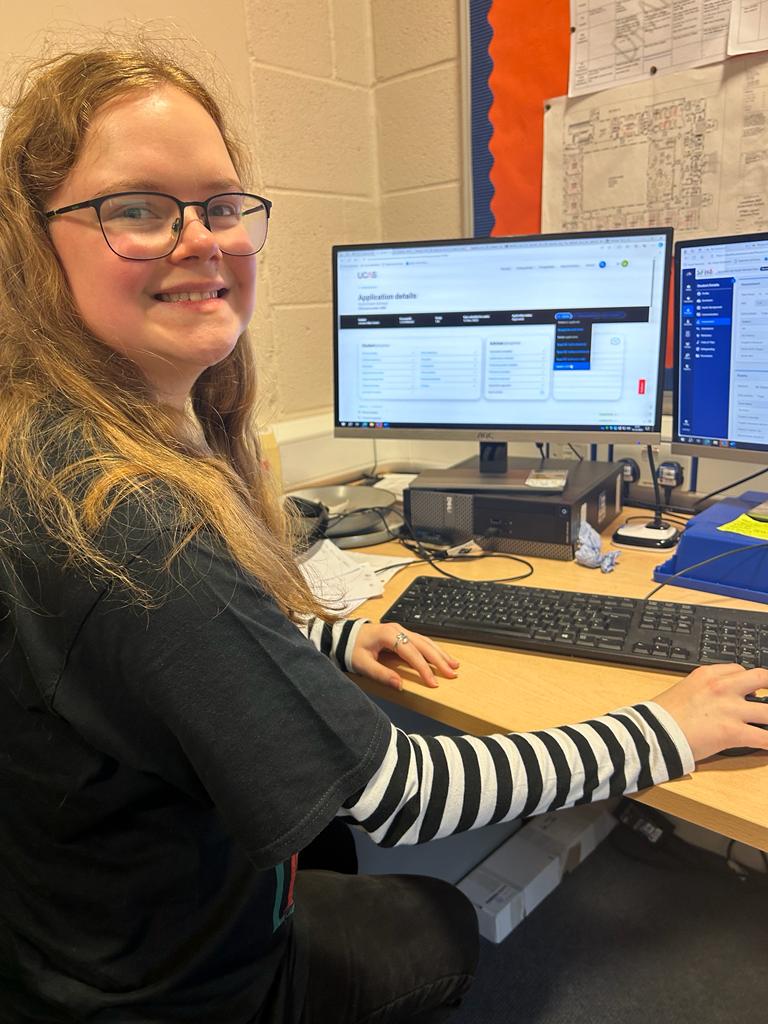 Congratulations to Jess for submitting her UCAS application in Illustration.