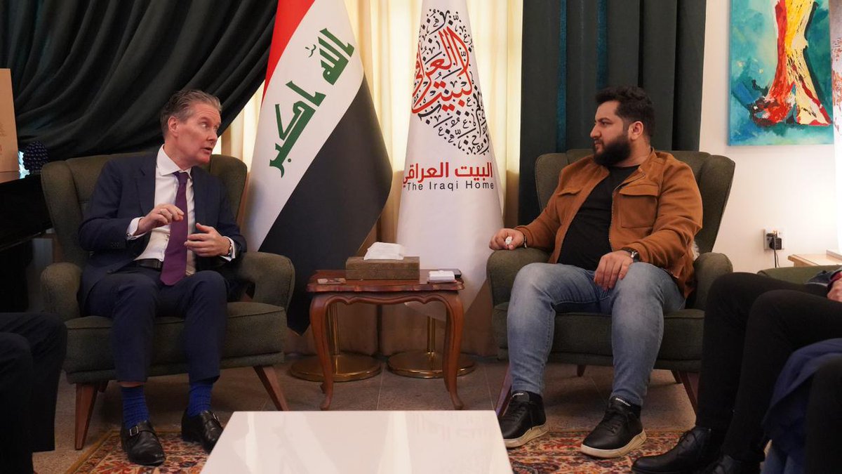 ihmoffical's tweet photo. استقبل رئيس حراك ⁧#البيت_العراقي⁩ السيد محي الأنصاري رفقة اعضاء المكتب التنفيذي، سعادة السفير الهولندي "هانس ساندي" والوفد المرافق له اليوم في العاصمة بغداد. https://t.co/J18t78X0IM